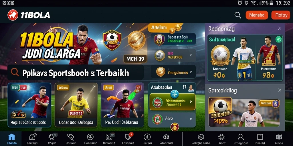 Tampilan gameplay yang menarik dari aplikasi Sportsbook 11BOLA.