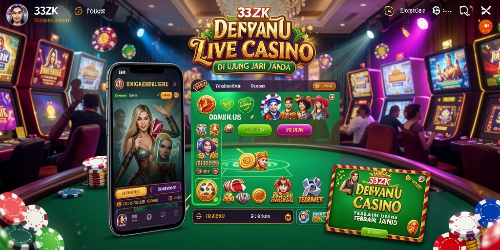Screenshot gameplay Live Casino 33ZK yang menarik dan interaktif.