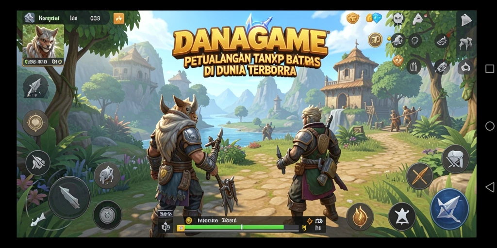 Screenshot DANAGAME menampilkan aksi seru di dunia terbuka yang luas.