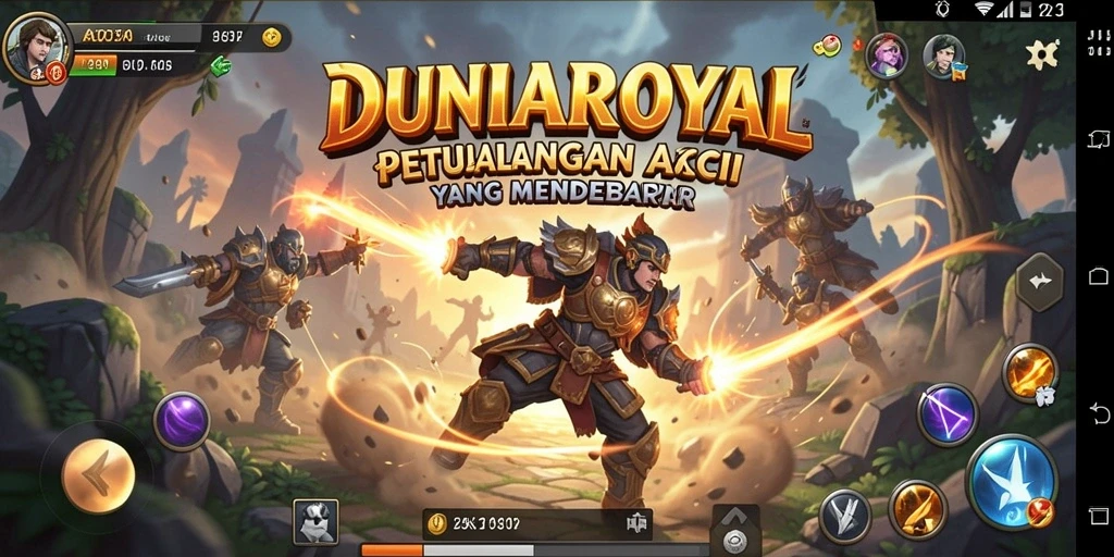 Tampilan aksi mendebarkan di DUNIAROYAL saat berkompetisi.