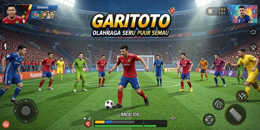 Screenshot GARITOTO menampilkan pemain yang terlibat dalam pertandingan olahraga seru.
