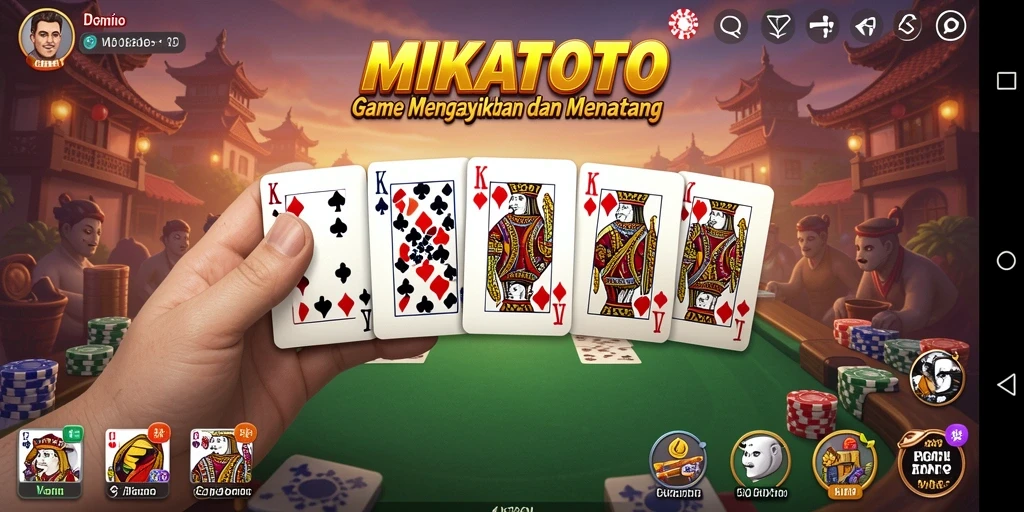 Tampilan bermain Domino yang seru dan interaktif di MIKATOTO.