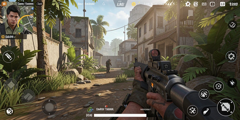 Screenshot utama OJA89 menunjukkan aksi seru dalam gameplay TPS.