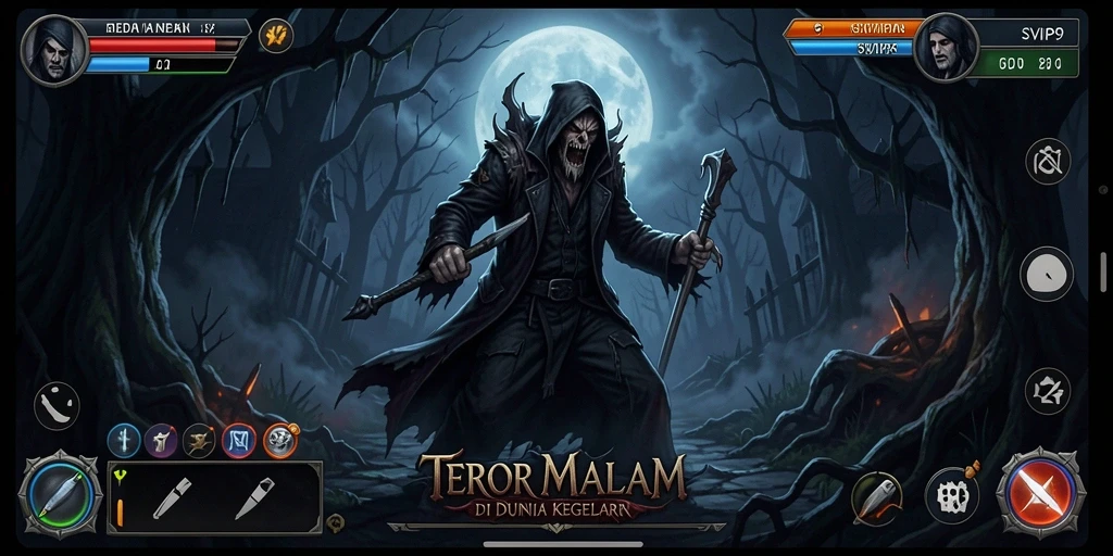 Tangkapan layar gameplay SVIP9 yang menyeramkan dan mendebarkan.