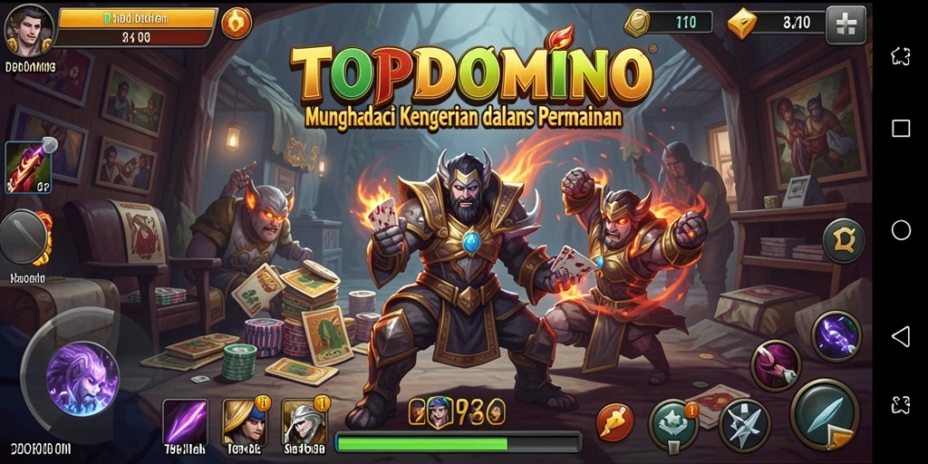 Tangkapan layar menampilkan suasana mencekam dari gameplay TOPDOMINO.