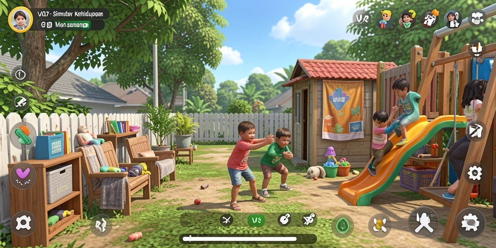 Screenshot V07 menampilkan pengalaman gameplay simulasi yang seru dan interaktif.