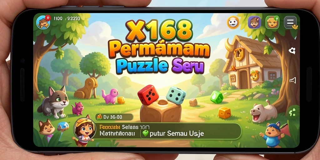 Tampilan gameplay X168 yang menarik dengan berbagai tantangan Puzzle.