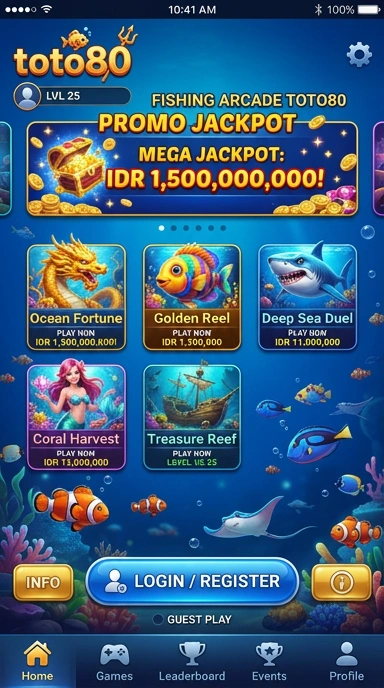 Tampilan utama aplikasi toto80 dengan banyak pilihan aplikasi.